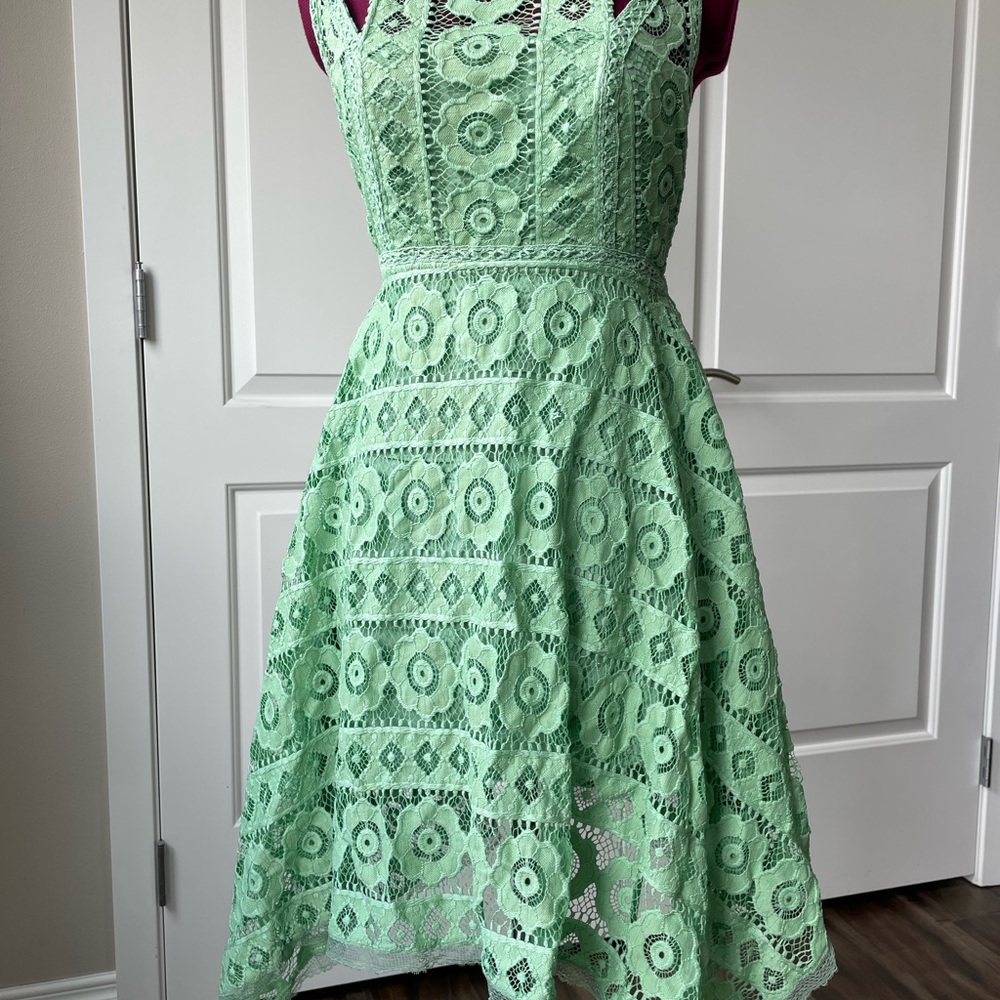 Free People Just Like Honey Green Lace Dress - Picture 2 of 7